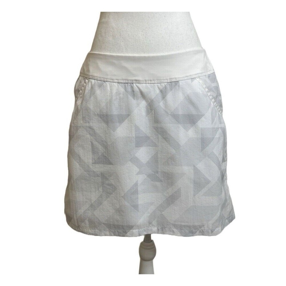 Nike Women's M Golf Tour Performance White & Gray Skirt Two Layer Mesh 456161